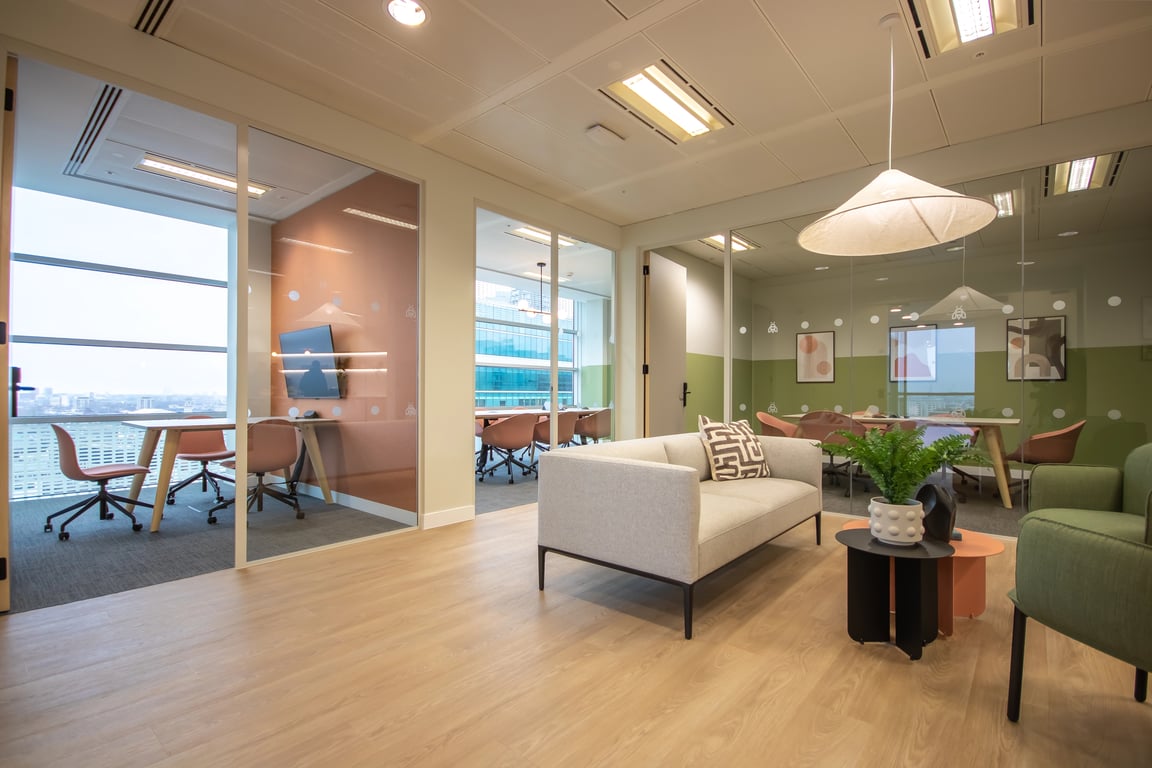 An interior shot of Industrious - 30 Crown Place