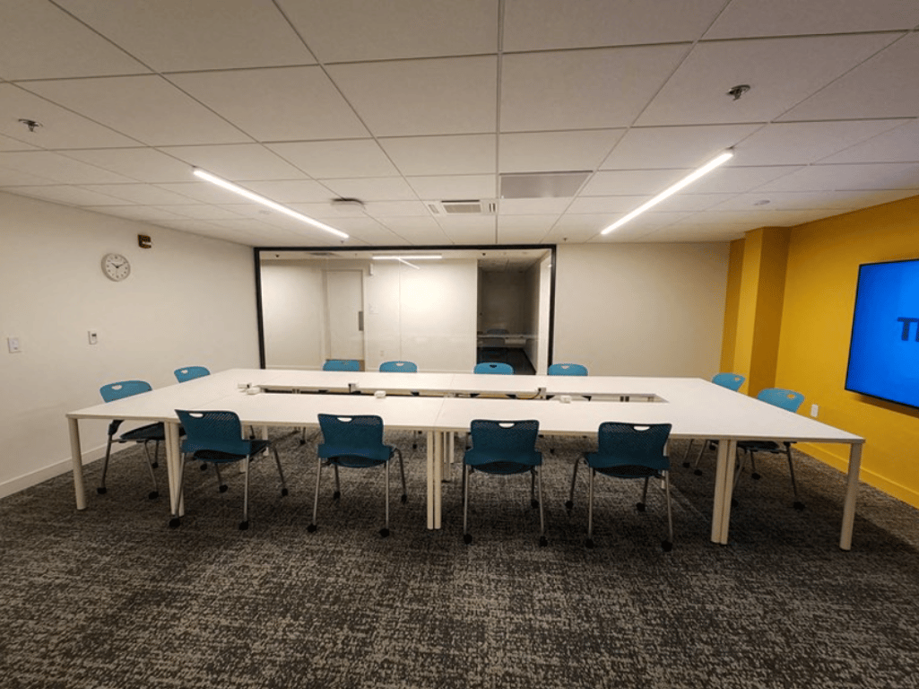An interior shot of Conference room 222