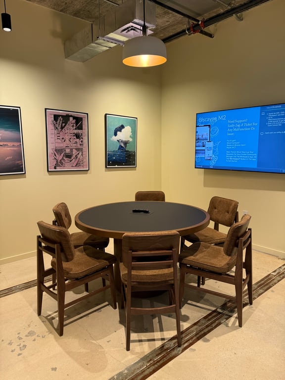 An interior shot of Meeting Room M02 (Up to 6 people)