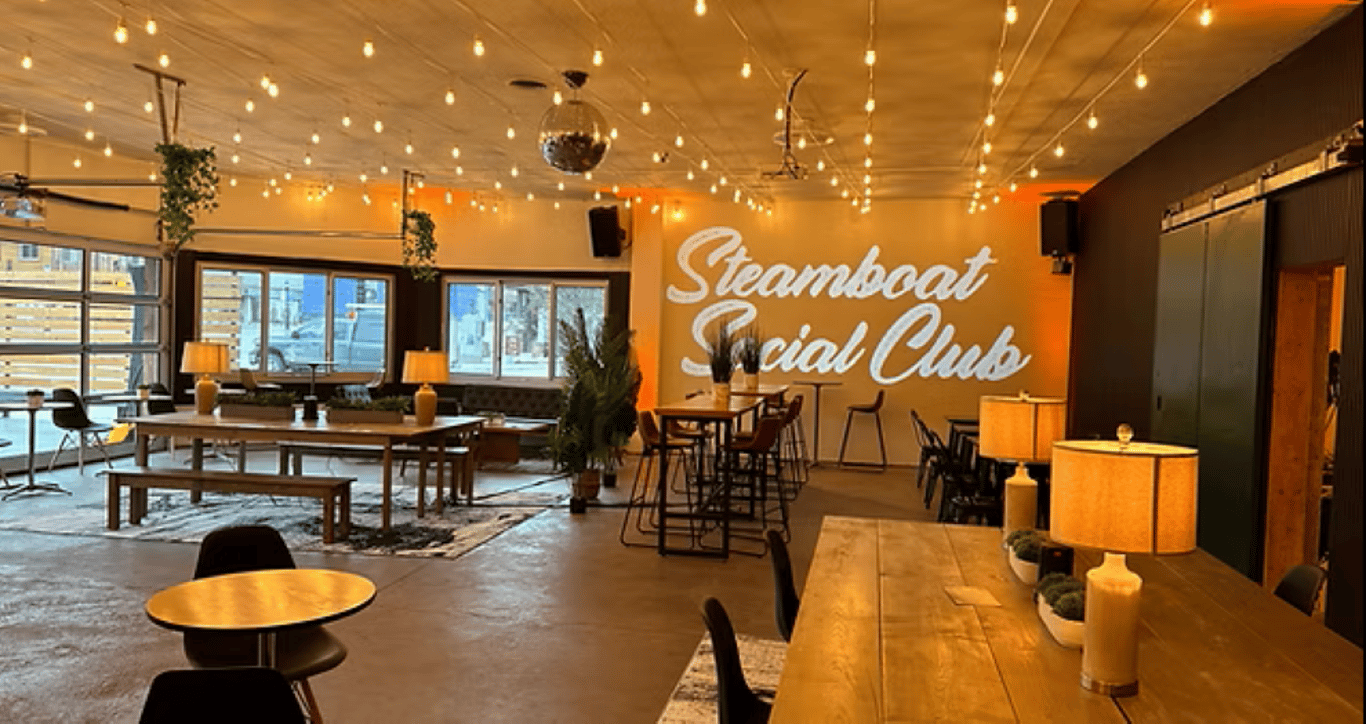 An interior shot of Steamboat Social Club