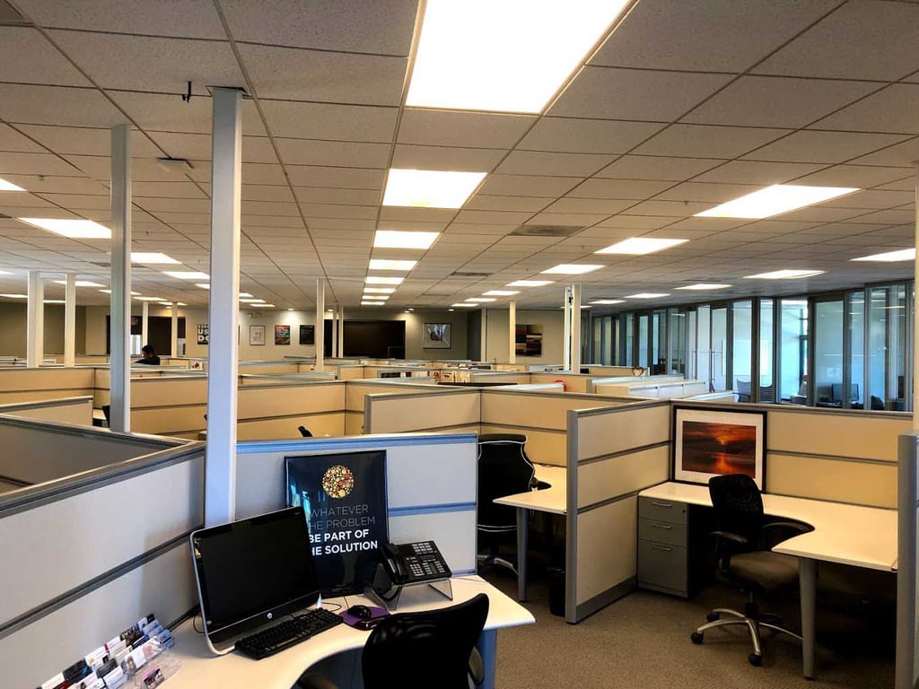 An interior shot of Silicon Valley Business Center