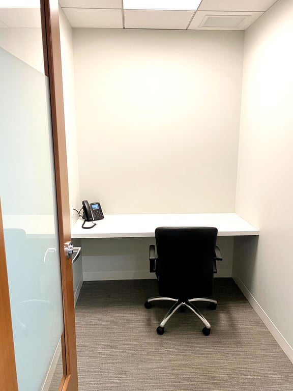 An interior shot of 1 Person Private Interior Office