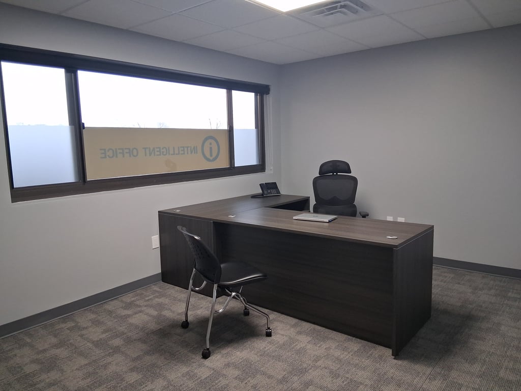 An interior shot of Office 114 - window