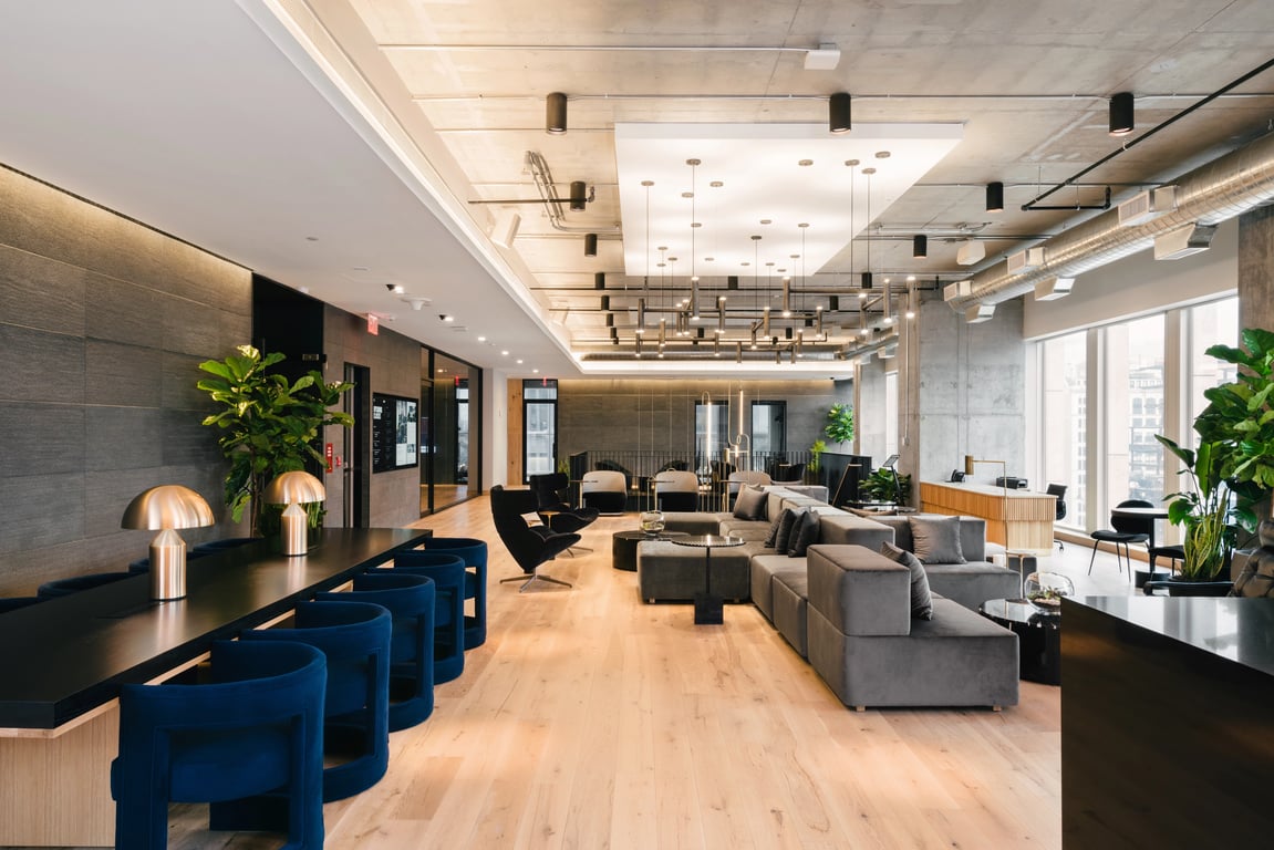 An interior shot of Industrious - Equinox Hudson Yards