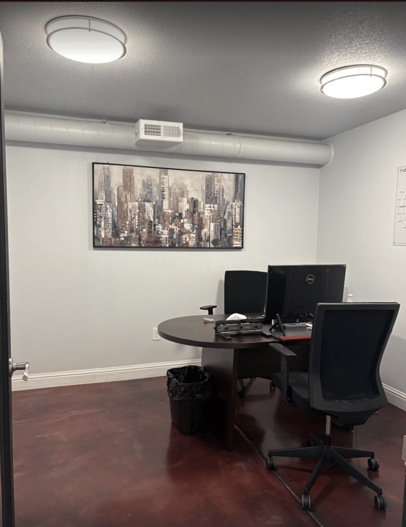 An interior shot of Private Single Desk Room