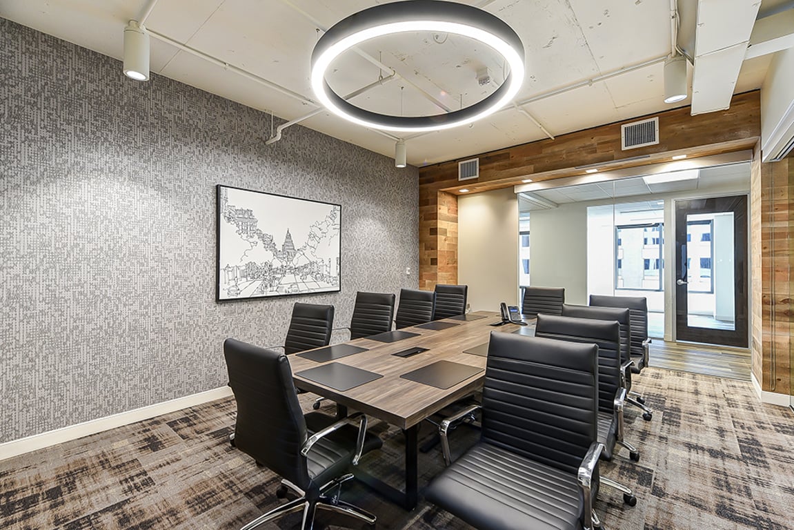 An interior shot of 10 Person Meeting Room