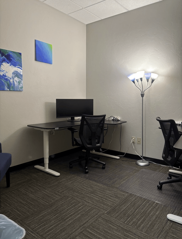 An interior shot of Suite 105