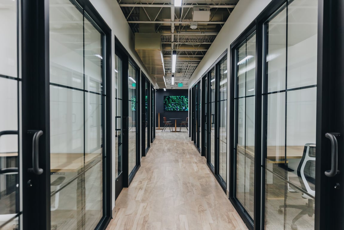 An interior shot of 1-2 Person Private Office (Garden Level)