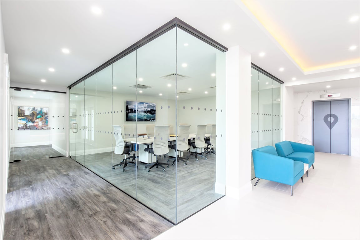 An interior shot of PROFESSIONAL BOARDROOM / MEETING SPACE