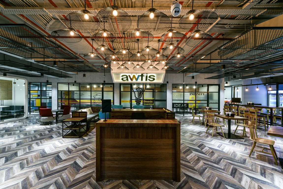 An interior shot of Awfis - ABIL Imperial Baner