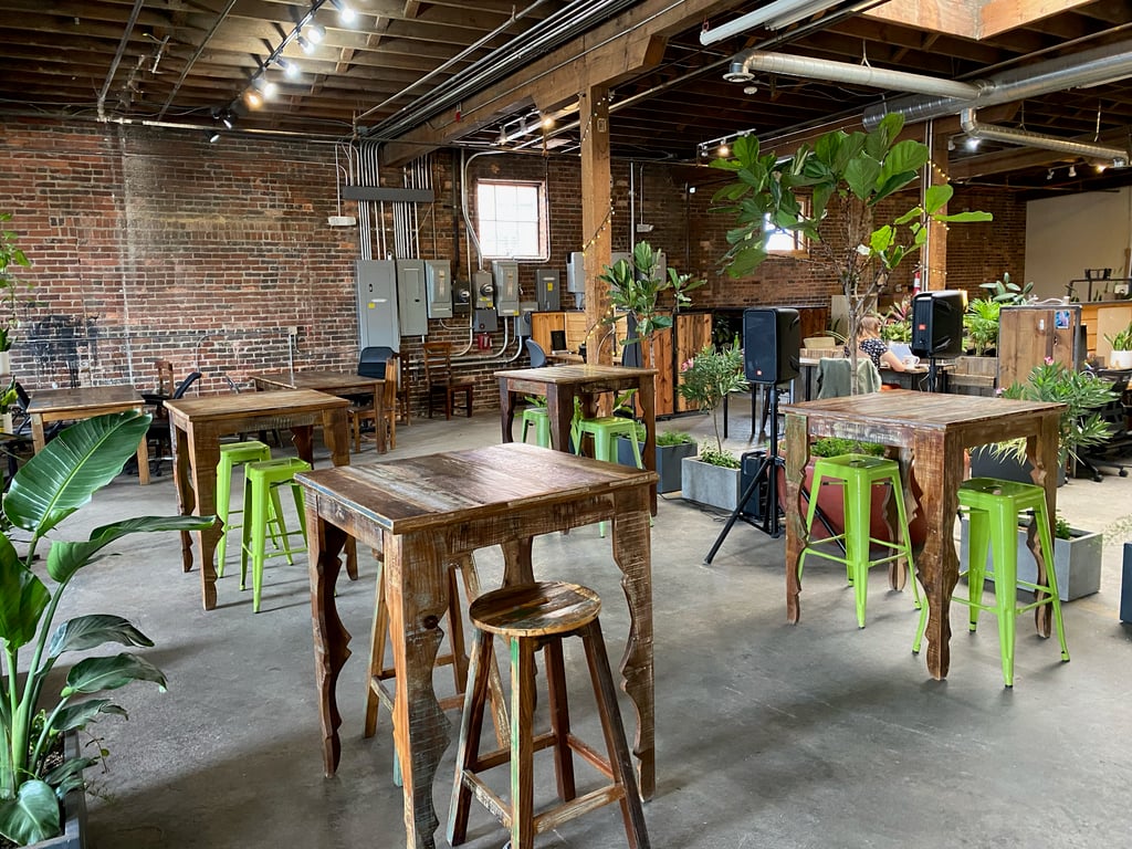An interior shot of Green Spaces