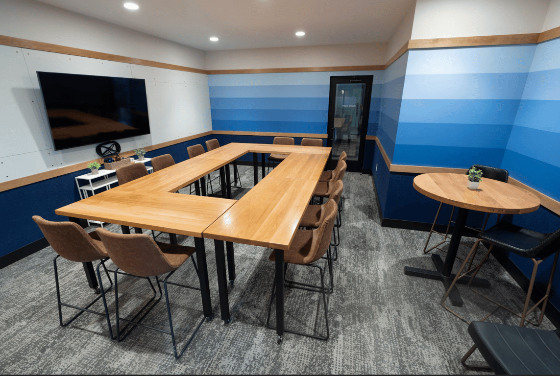 An interior shot of Ombre Room