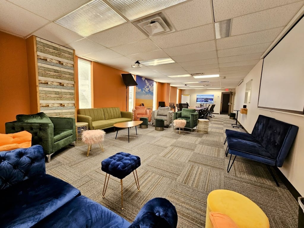An interior shot of The Meeting Lounge 109