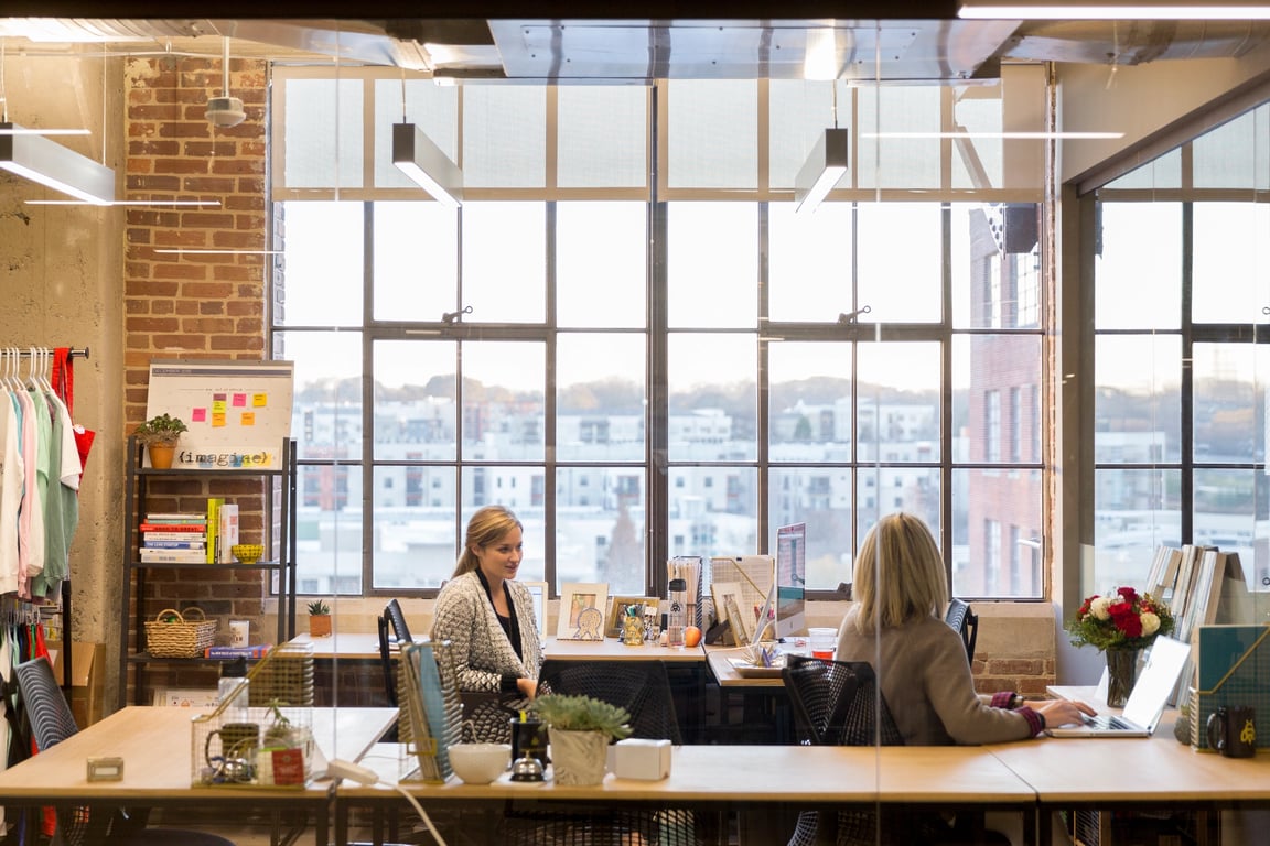 An interior shot of Industrious - Ponce City Market