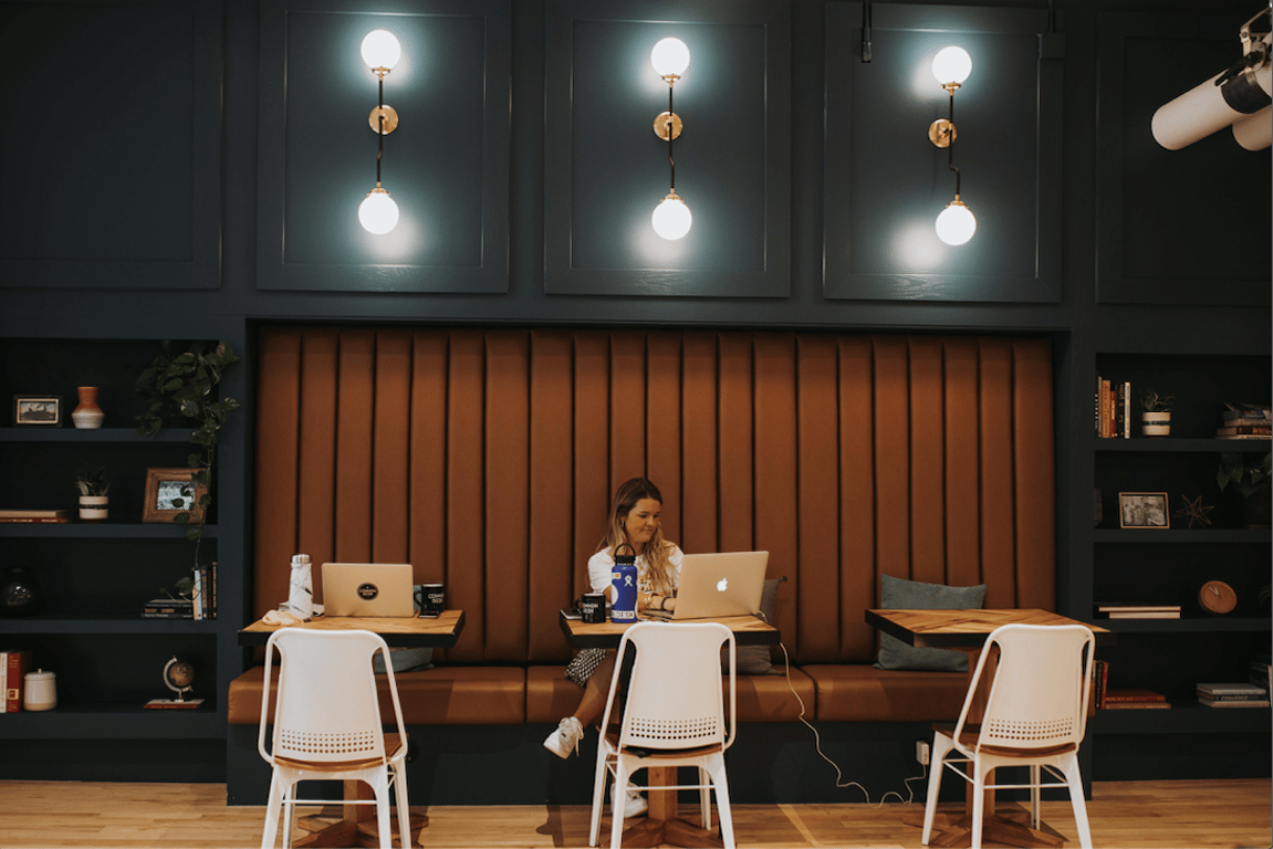 An interior shot of Common Desk - West End