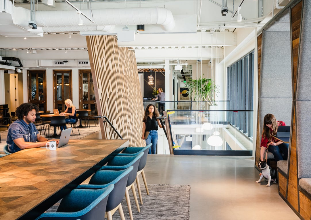 An interior shot of The Shop Workspace