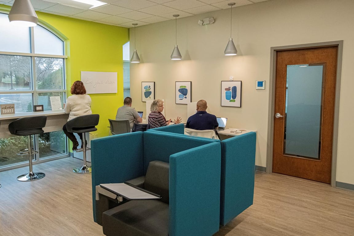 An interior shot of Office Evolution - High Point