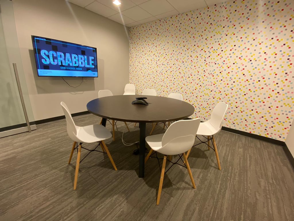 An interior shot of Scrabble Conference Room