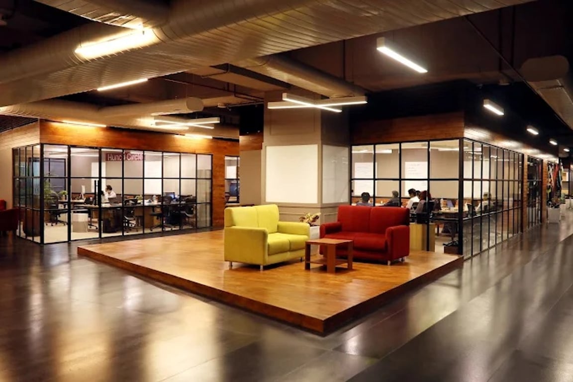 An interior shot of TheCircle.Work -  Huda City Centre