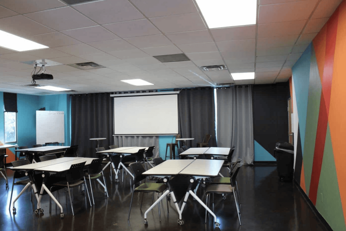 An interior shot of Classroom