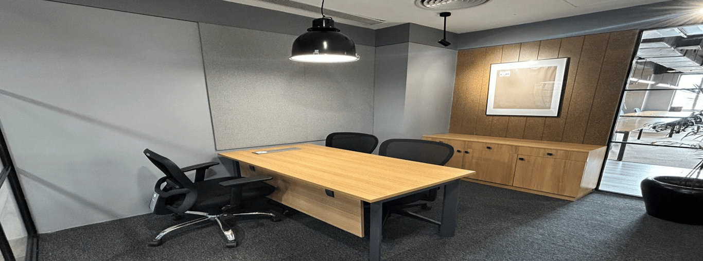 An interior shot of TheCircle.Work- Unitech Trade Centre