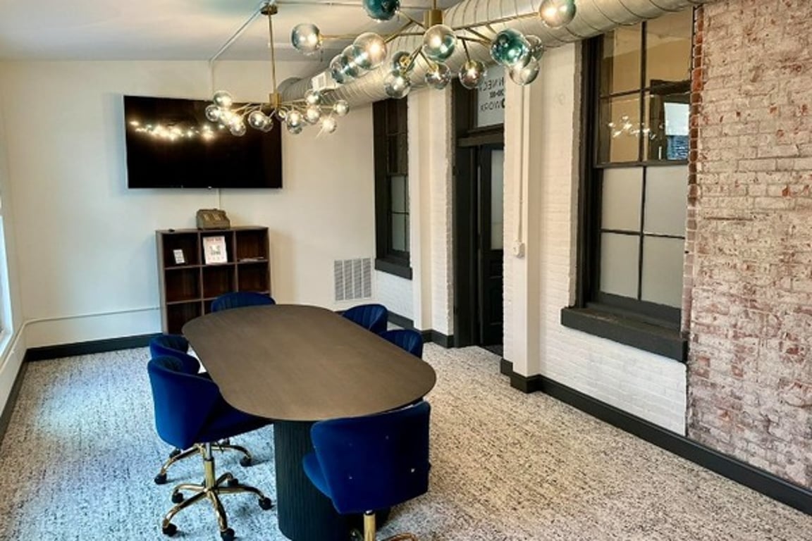An interior shot of Brickhouse Huddle Room