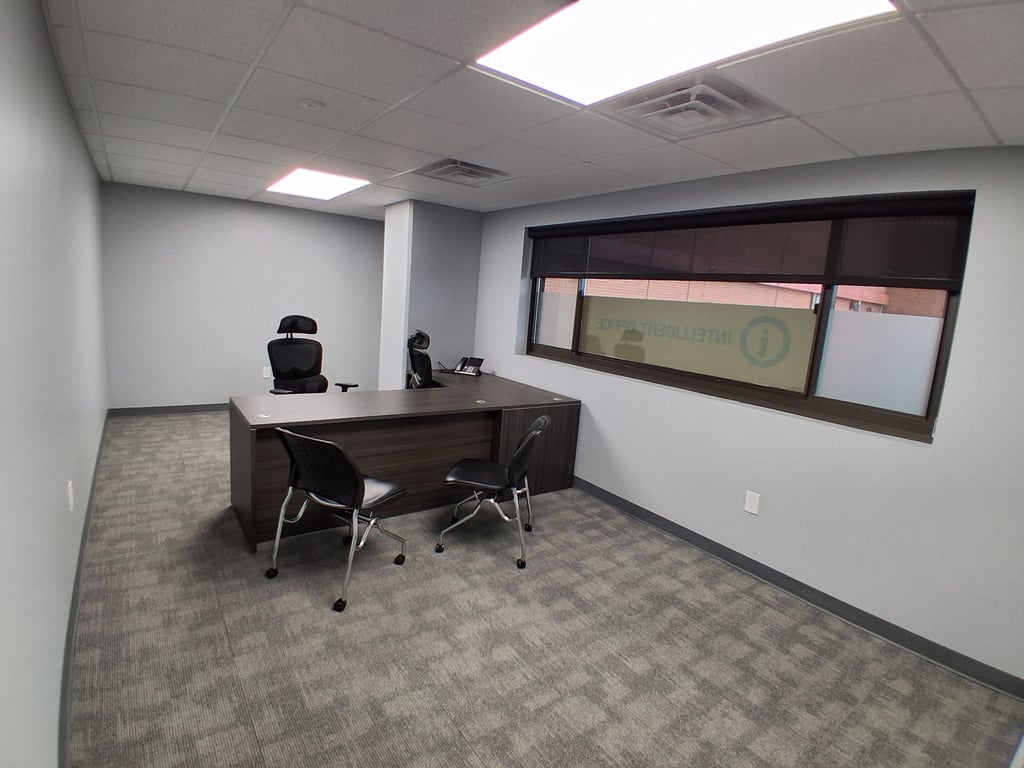 An interior shot of Office 116 - window