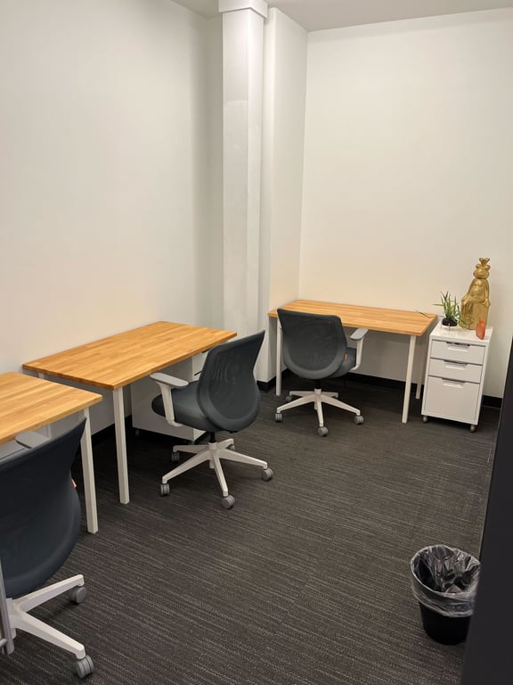 An interior shot of 3-person office