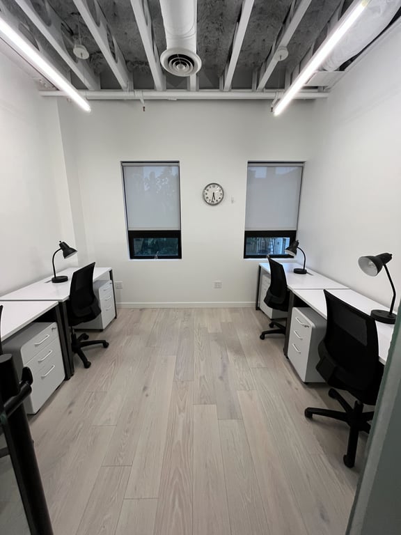 An interior shot of 4 Desk Interior Office