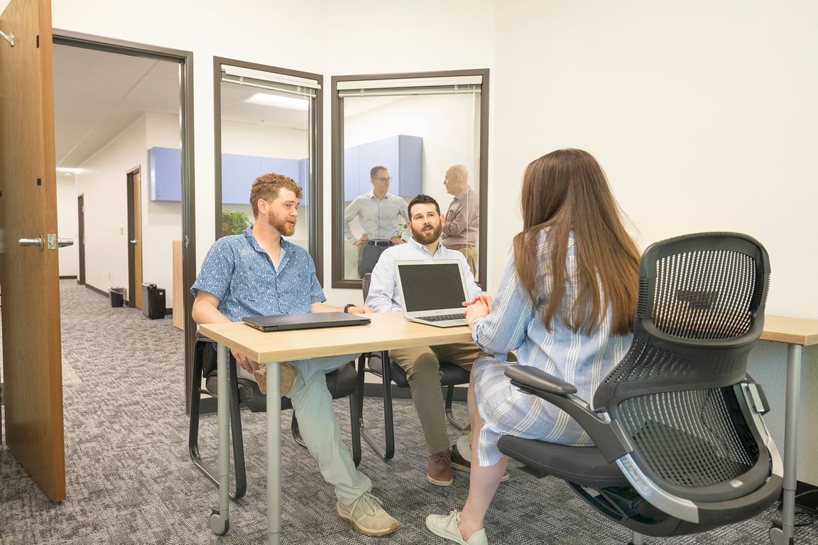 An interior shot of Private Window Office (Up to 3 People)