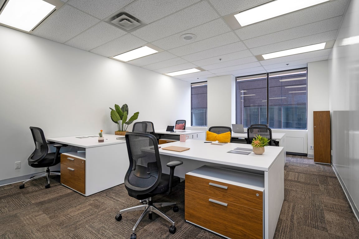 An interior shot of #25 15 Person Window Office