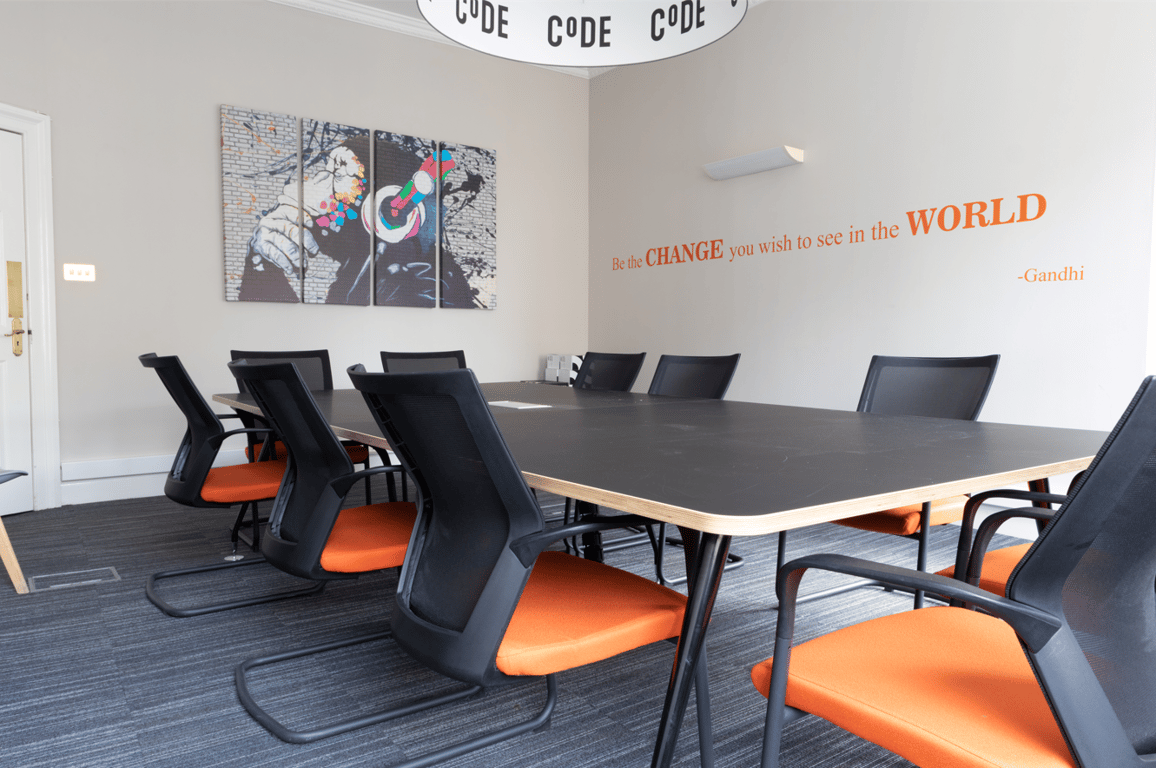 An interior shot of Code Concepts Board Room