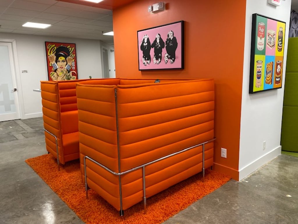 An interior shot of Private Booth