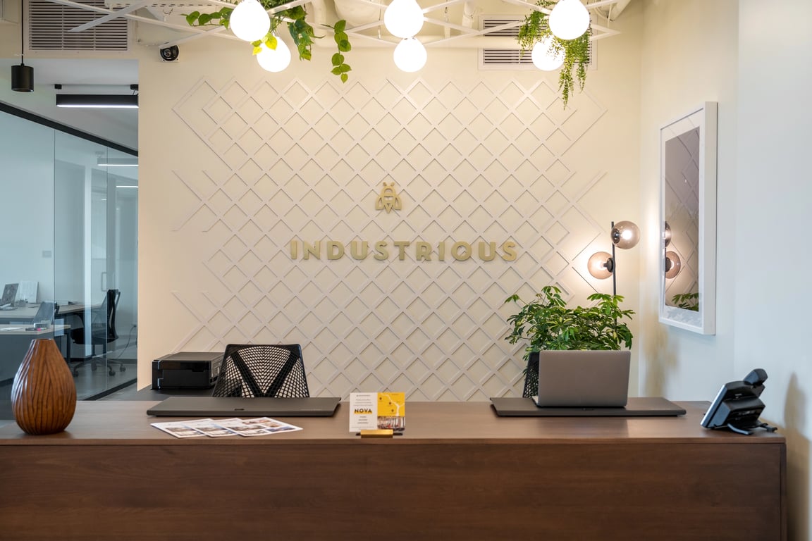 An interior shot of Industrious - Tysons