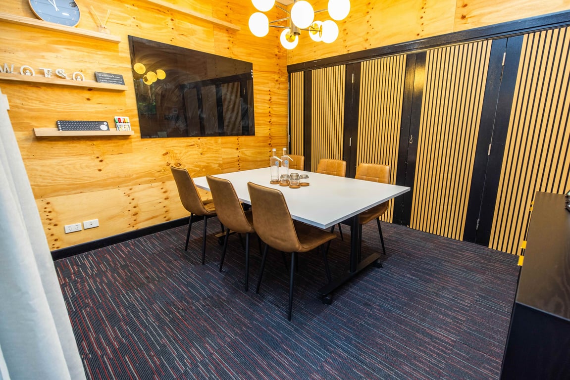 An interior shot of The Cabin