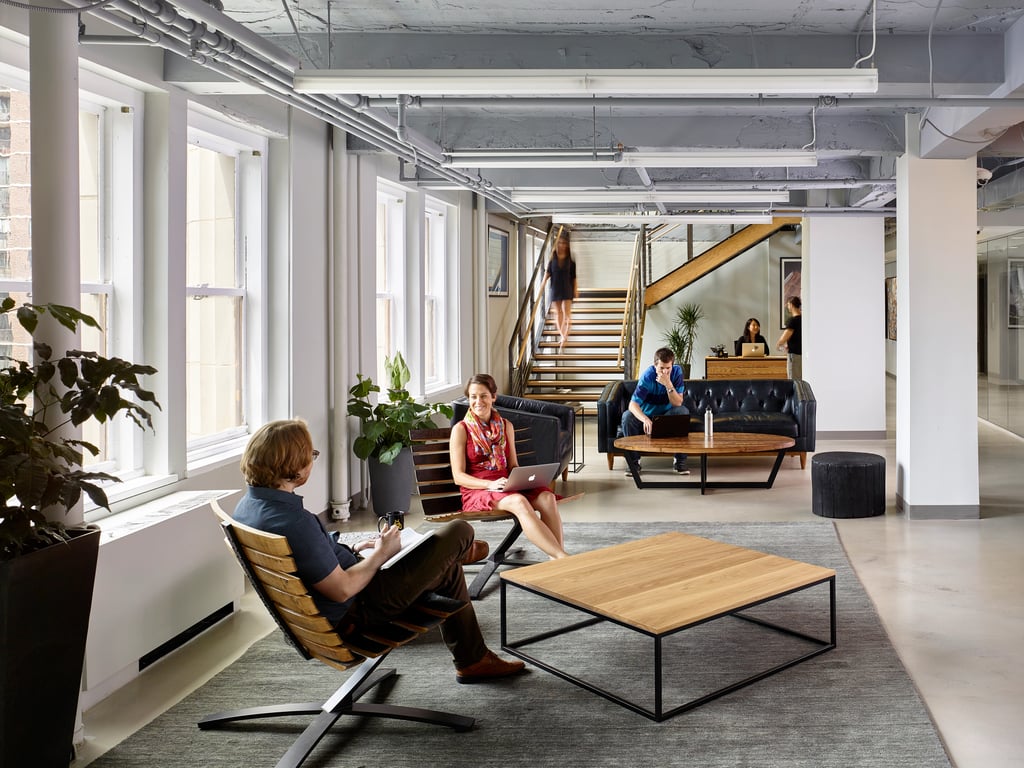 An interior shot of Industrious - Avenue of the Arts