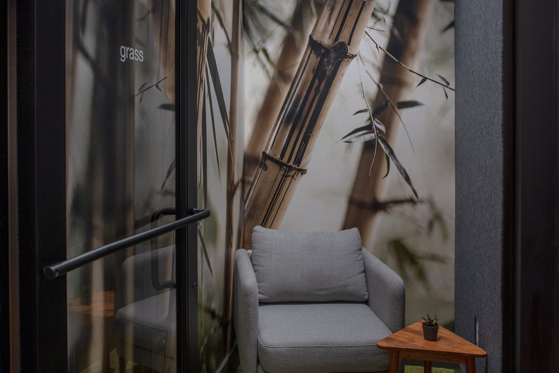 An interior shot of Grass