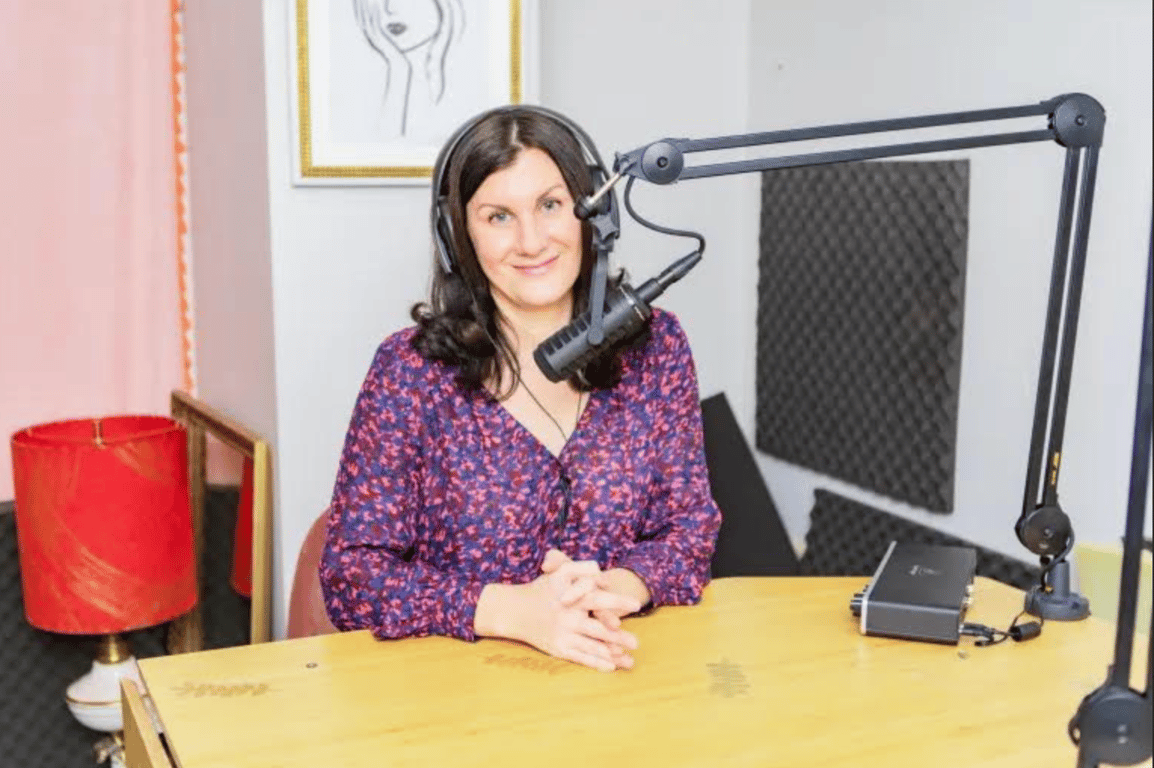 An interior shot of Vibrant Podcasting Studio