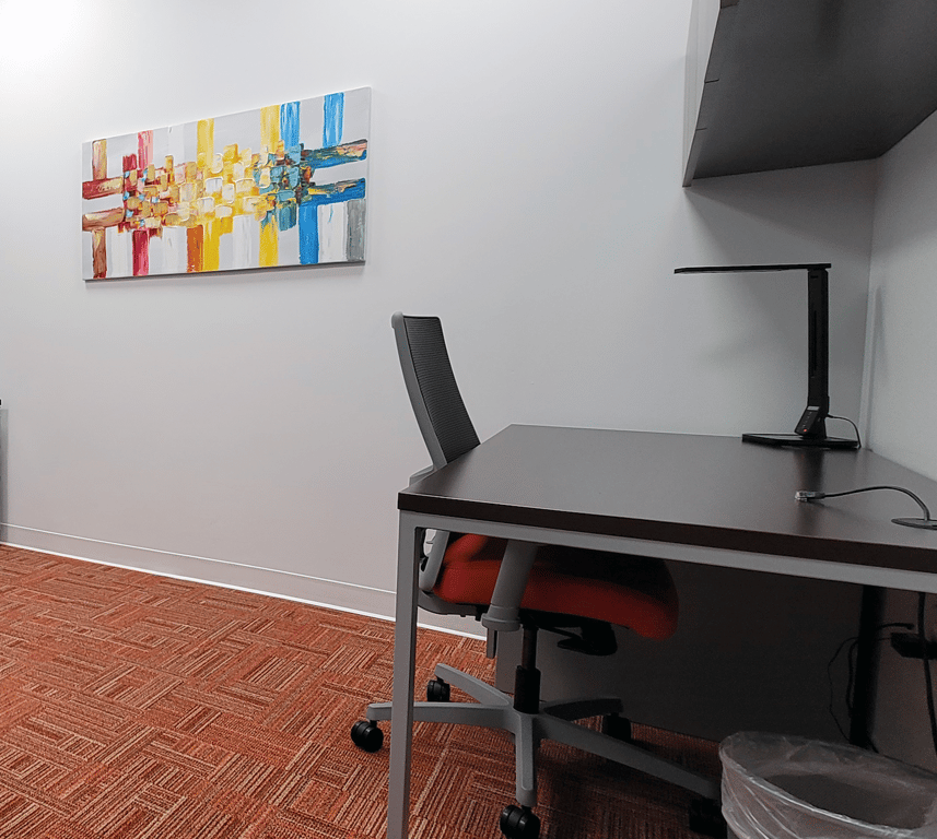 An interior shot of 1 Person Interior Office