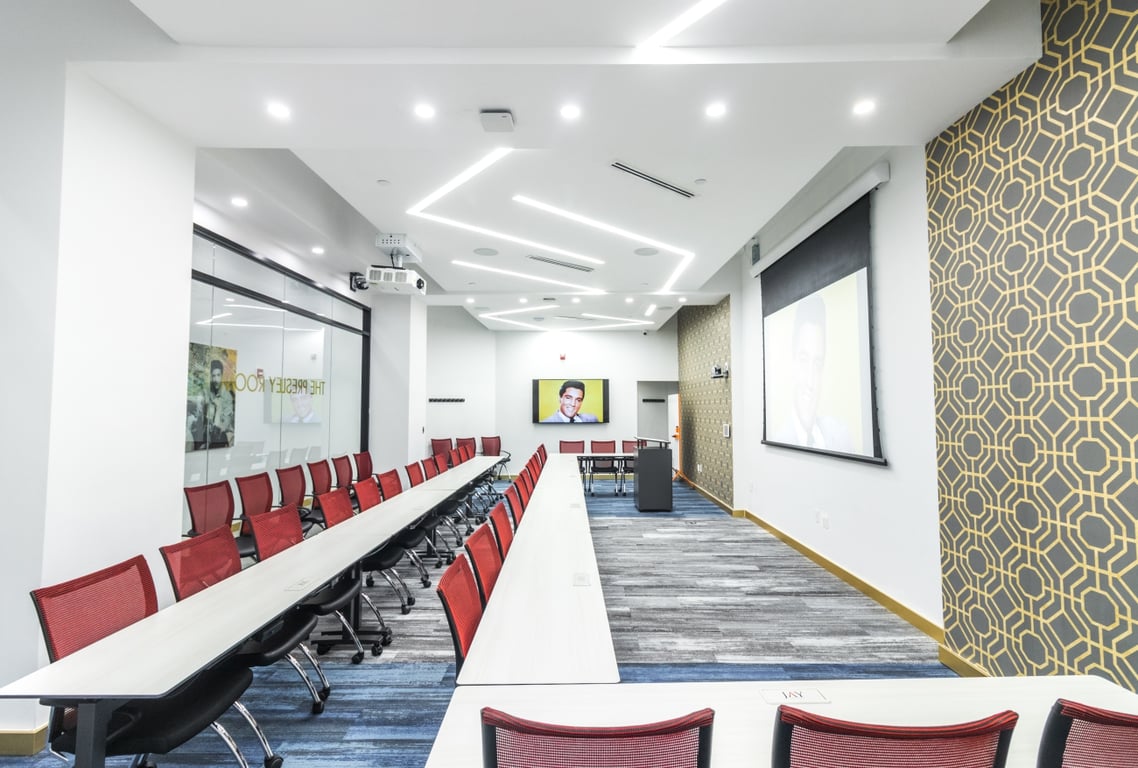 An interior shot of Presley