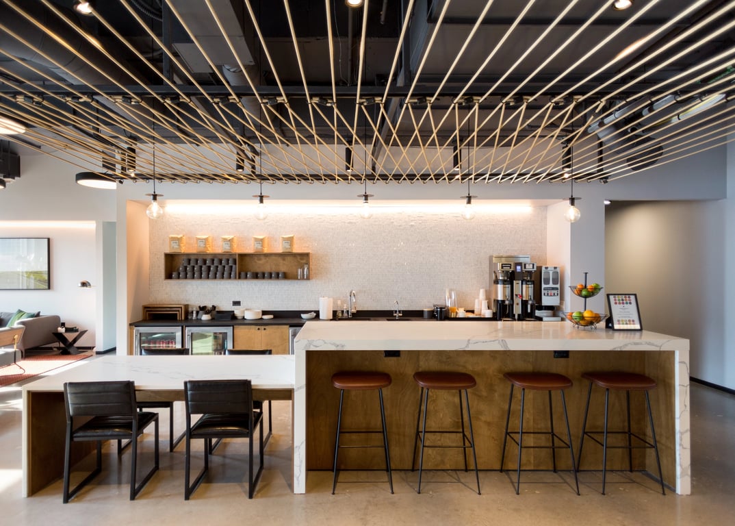 An interior shot of Industrious - Arts District