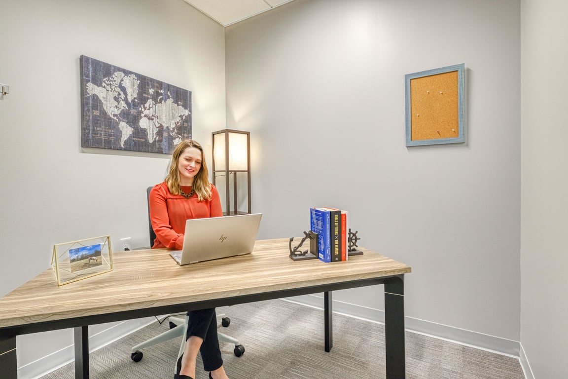 An interior shot of 1 Desk Private Day Office