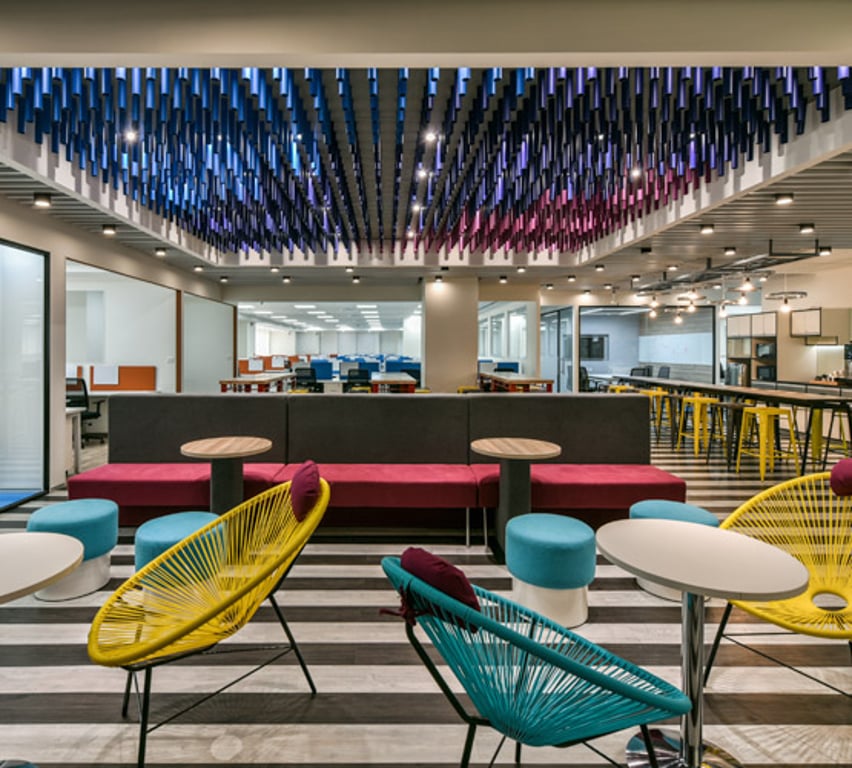 An interior shot of Awfis - Mohan Cooperative