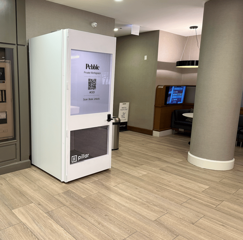 An interior shot of Pebble Pod 1