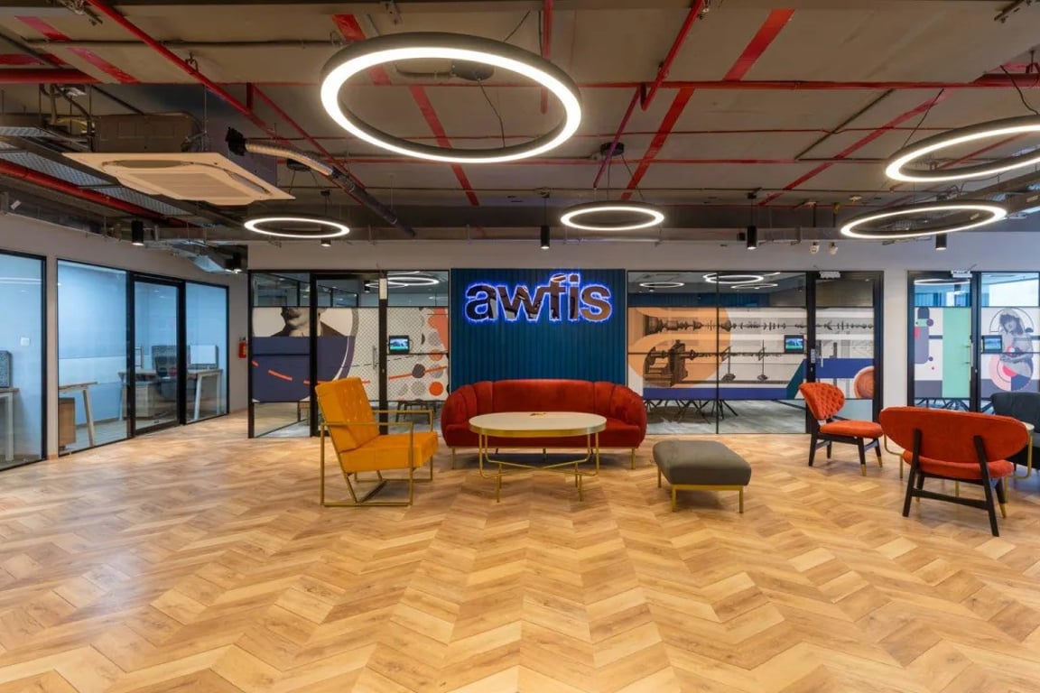 An interior shot of Awfis - DSL Abacus IT Park