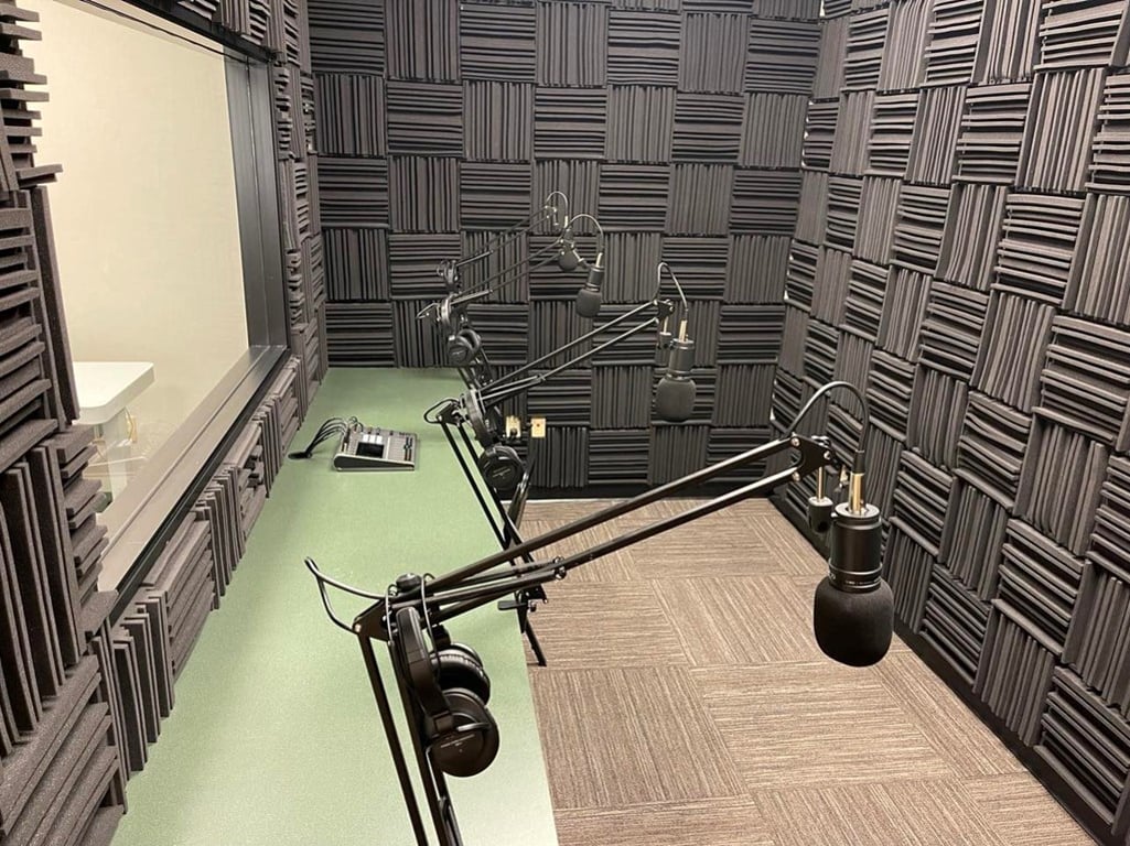 An interior shot of The Podcast Room