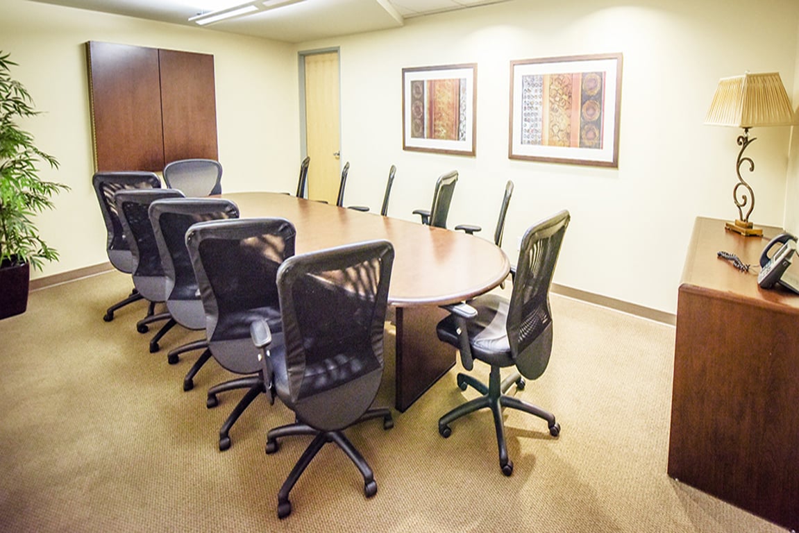 An interior shot of 10 Person Meeting Room