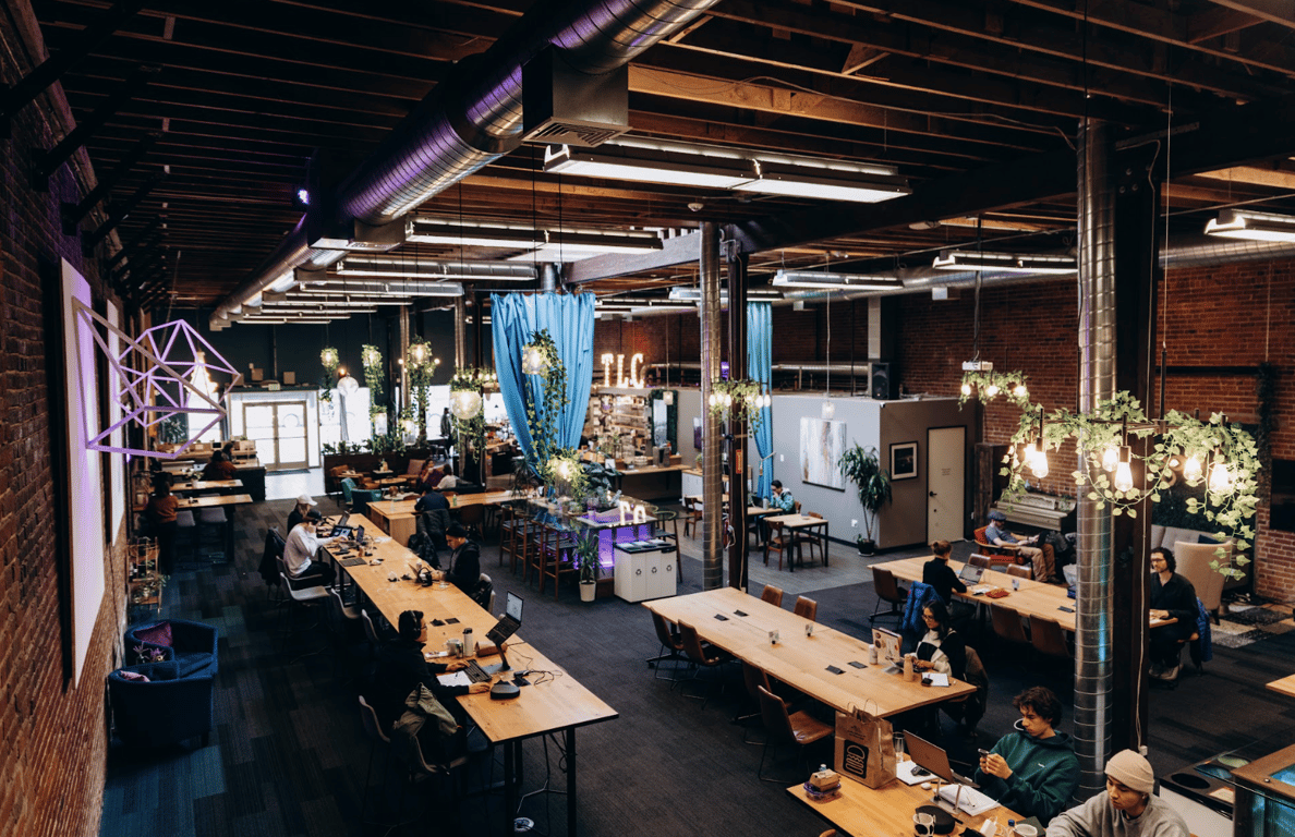 An interior shot of Trellis Coworking & Events