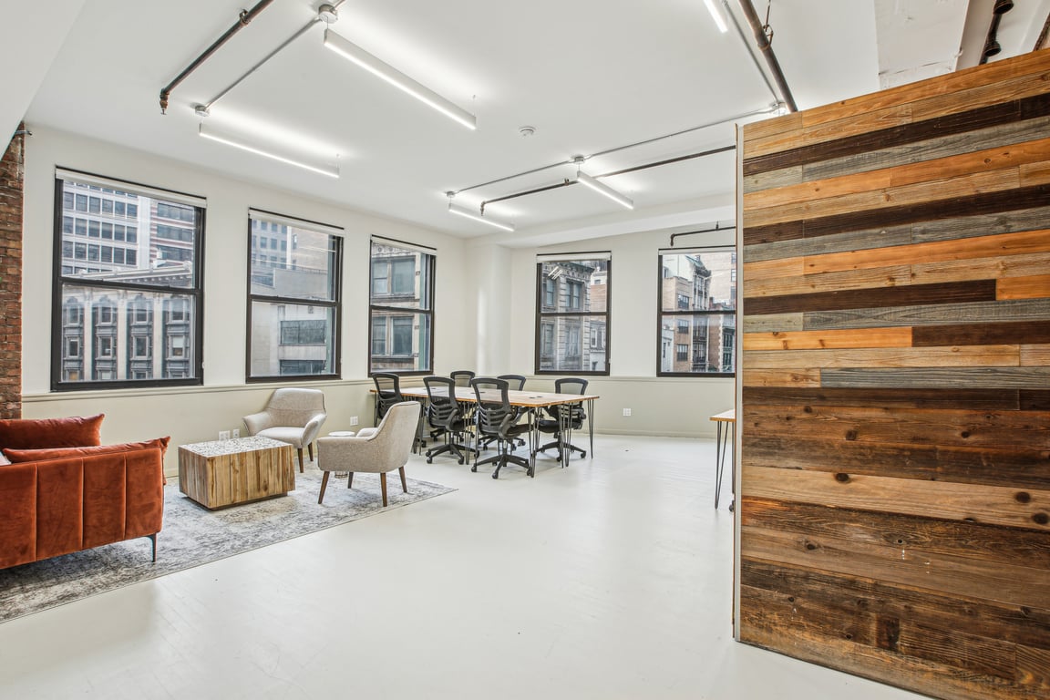 An interior shot of Nomad Urban Event Space with 2 Breakout Rooms