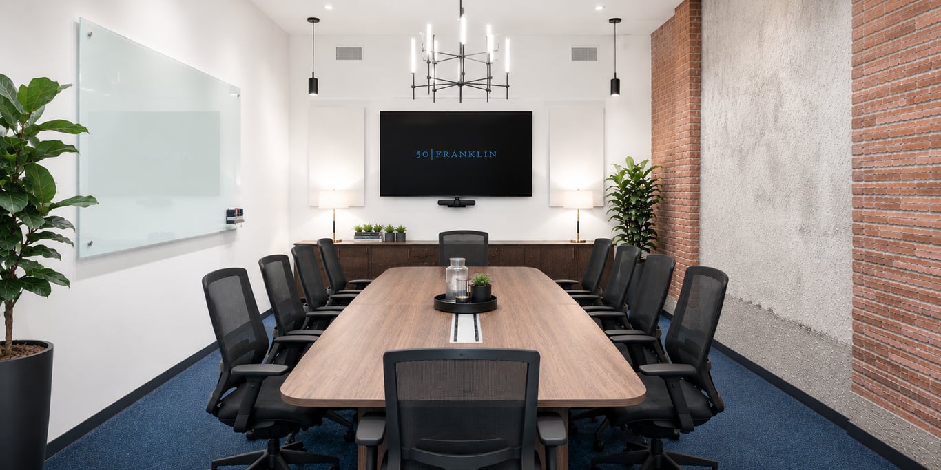 An interior shot of 10 Person Meeting Room Downtown 50 Franklin